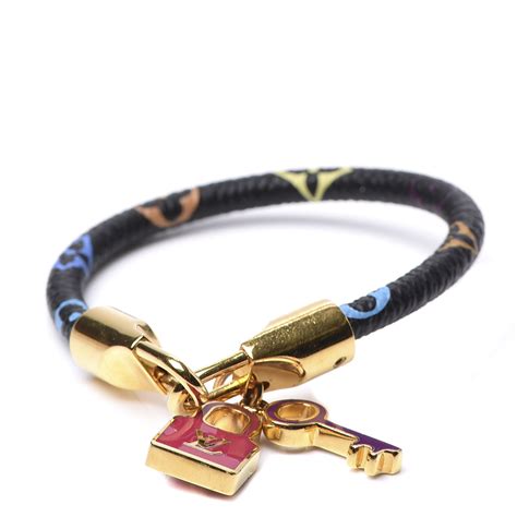 LOUIS VUITTON Monogram Multicolor Luck It Bracelet 17